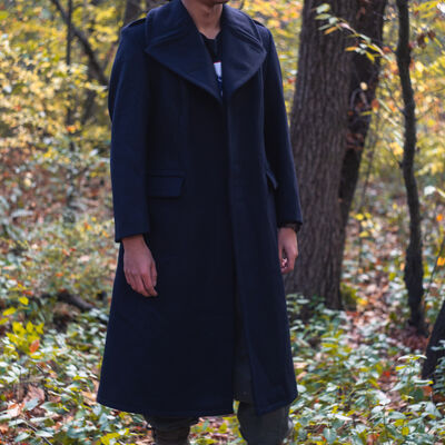 Dutch Black Wool Peacoat | Issued